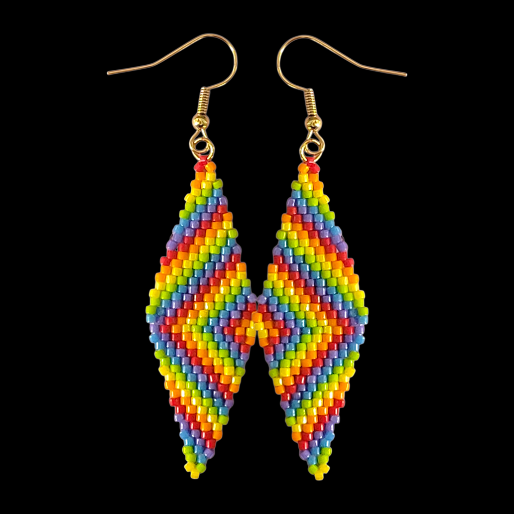 Rainbow Diamond Shape Earrings