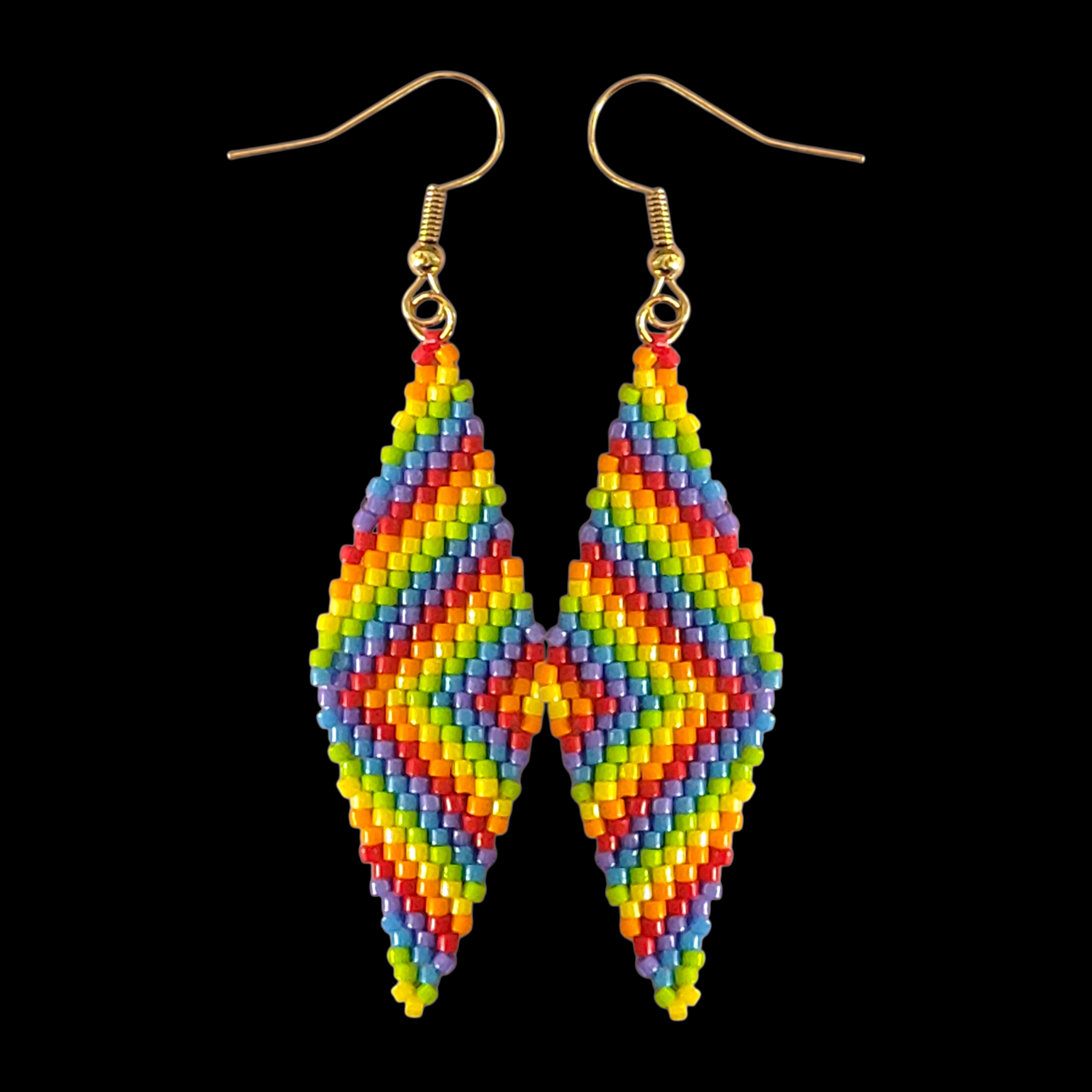 Rainbow Diamond Shape Earrings