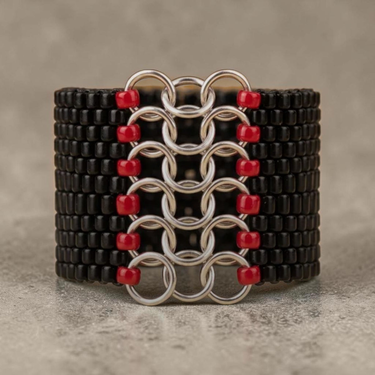 Beaded Chainmail Rings