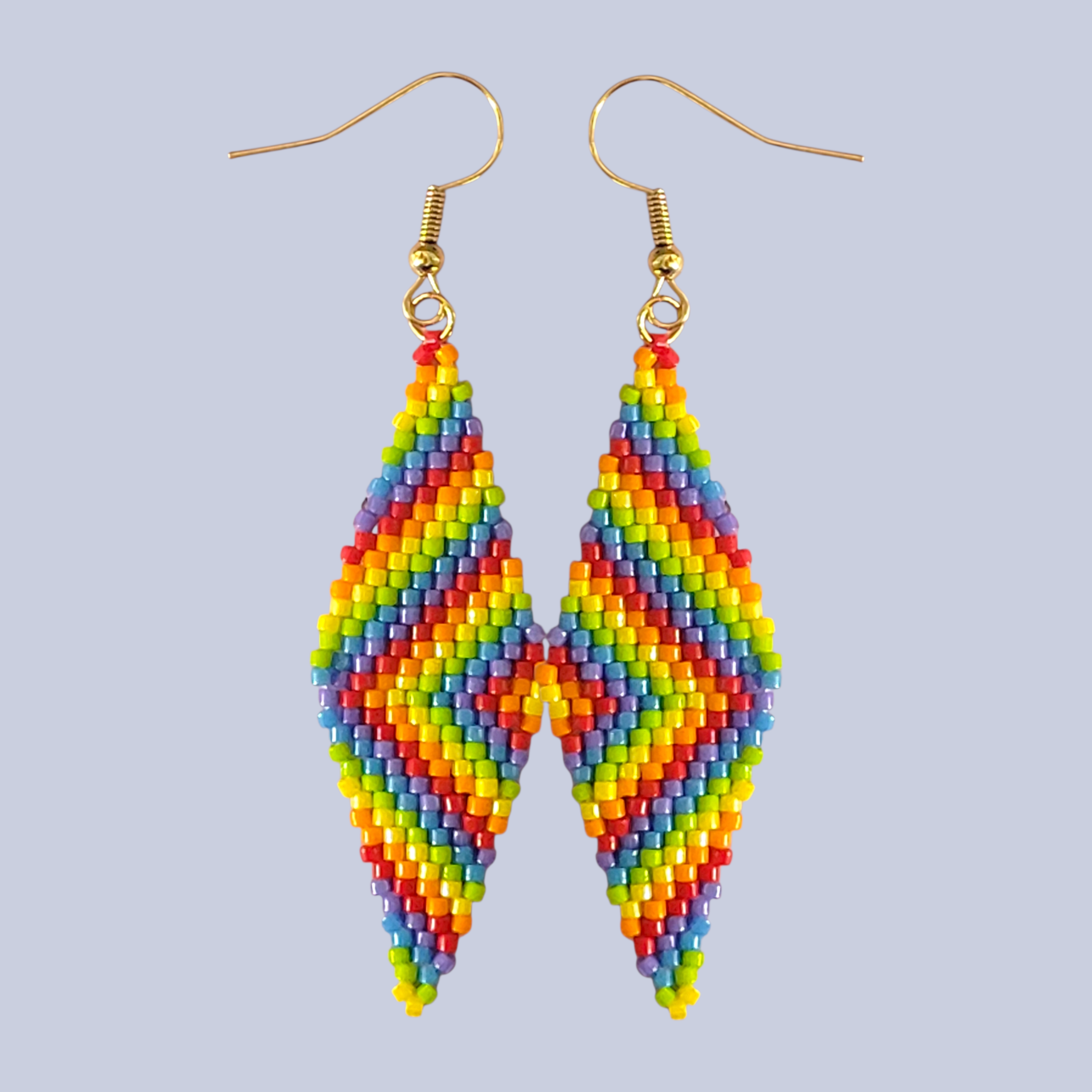 Rainbow Diamond Shape Earrings