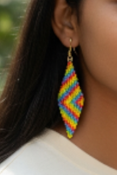 Rainbow Diamond Shape Earrings